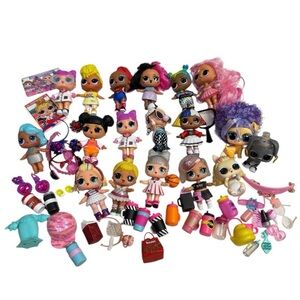 L.O.L Surprise! Dolls, Pets And Accessories Lot Clothes Cups Shoes And More